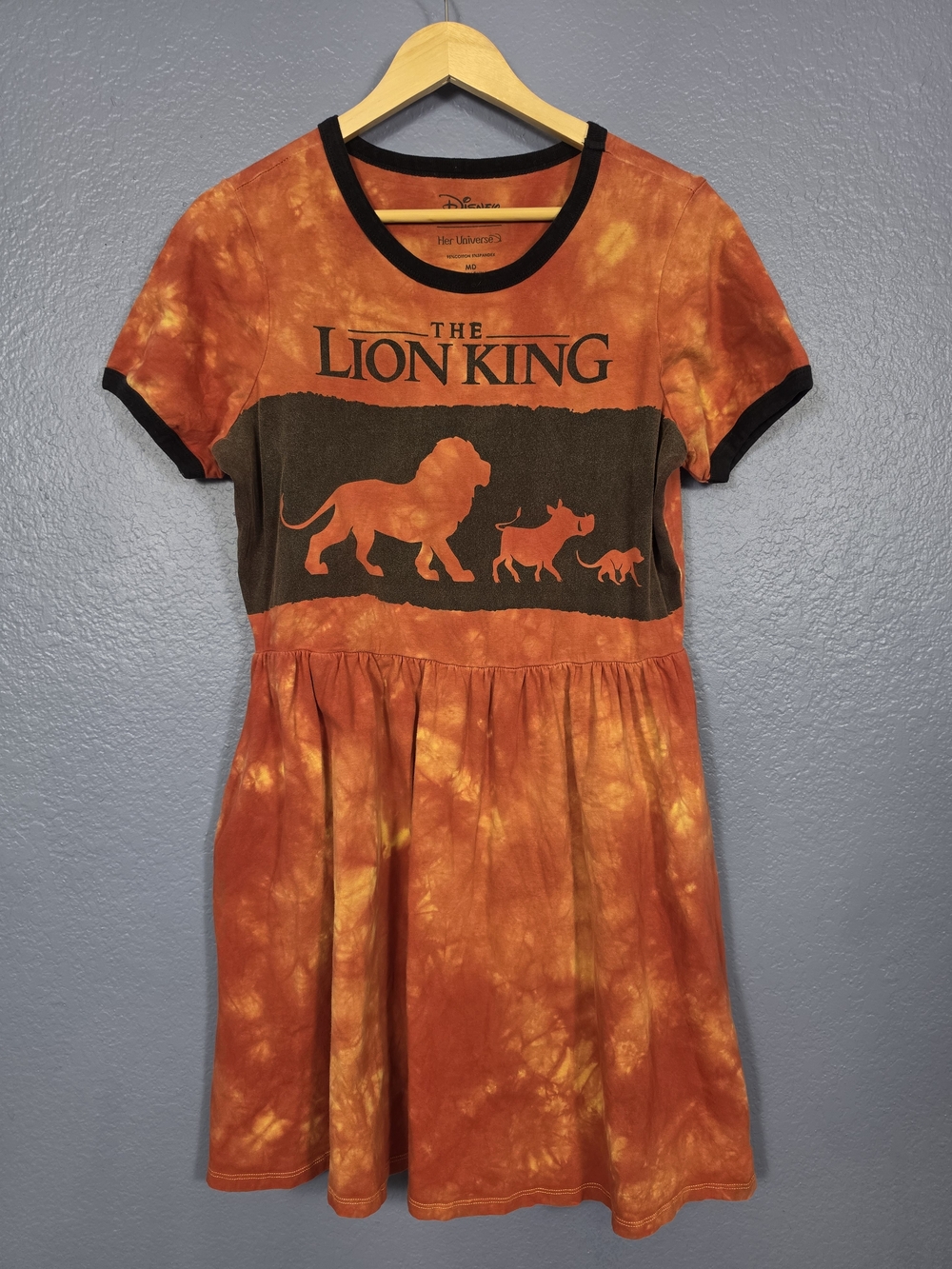 The Lion King Tie-Dye Orange Graphic Dress
